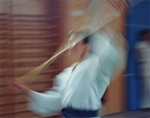 Training des Aikischodo in der Fuchshofturnhalle